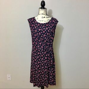 LOFT jersey knit dress with tie front detail.